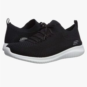 Sketchers Black Knit Sneakers